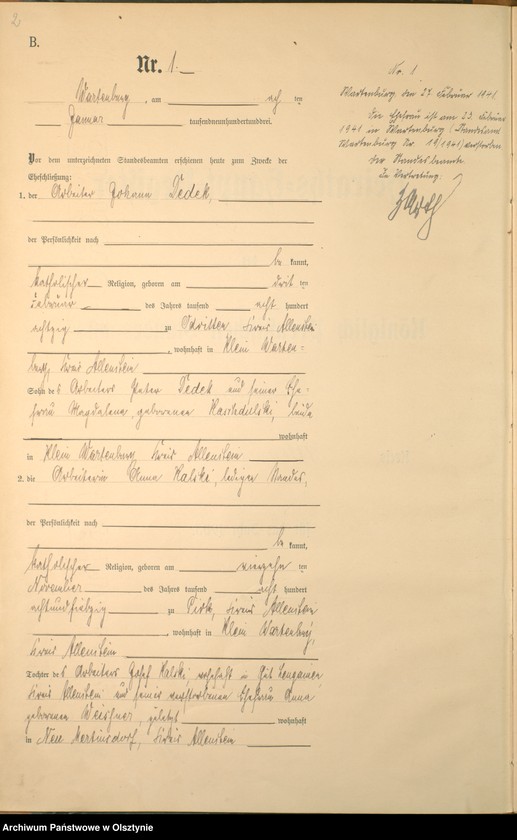 image.from.unit.number "Heiraths-Haupt-Register Nr 1 - 38"