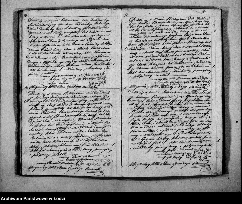 image.from.unit.number "Księga Akt Stanu Cywilnego Wyznania Mojżeszowego Urodzonych w Parafii Bełchatow Obwodzie Piotrko[wskim] Wojew[ództwie] Kali[skim] od roku 1828, [18]29, [18]30"