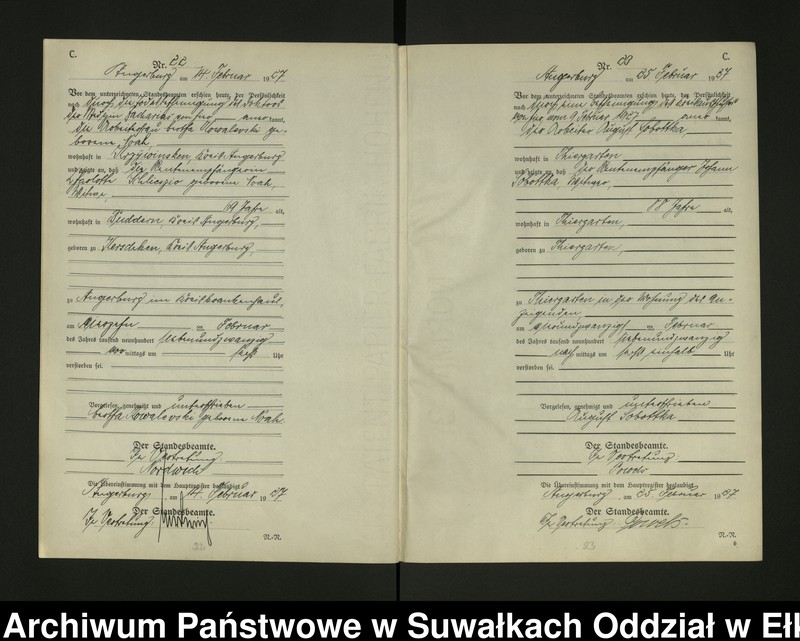 image.from.unit.number "C2. Sterbe = Register (Neben = Register) Standesamt Angerburg einschl. d. Standesamtsbez. Gr. Strengeln, Kehlen und Prinowen]"