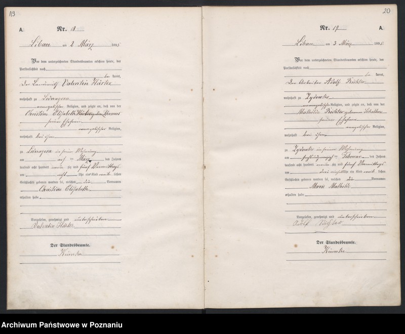 Obraz 13 z jednostki "Geburts-Hauptregister"