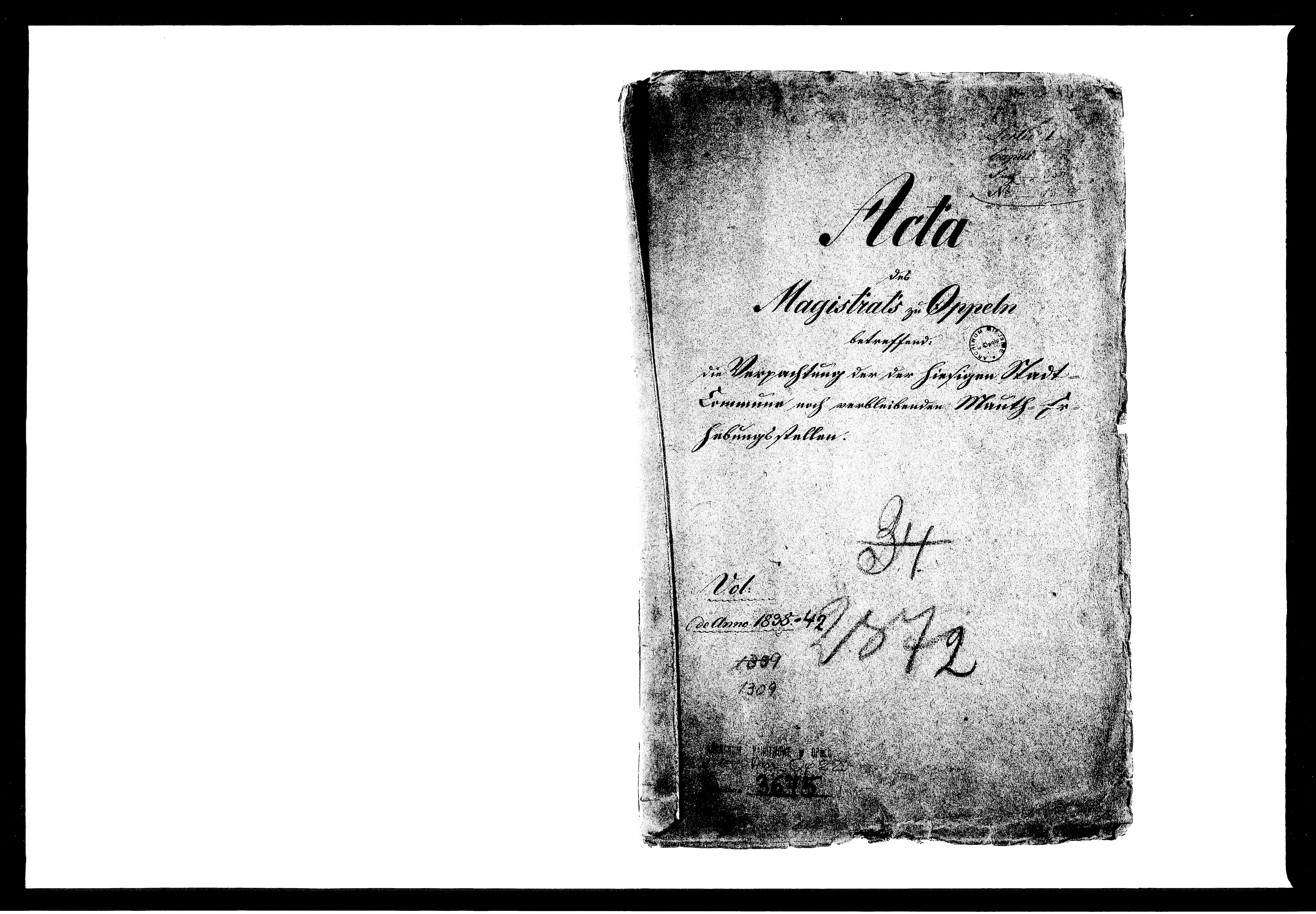 Obraz 4 z jednostki "Acta des Magistrats zu Oppeln betreffend: die Verpachtung der der hiesigen Stadt-Commune nach verbleibenden Mauth-Erhebungsstellen de Anno 1838"