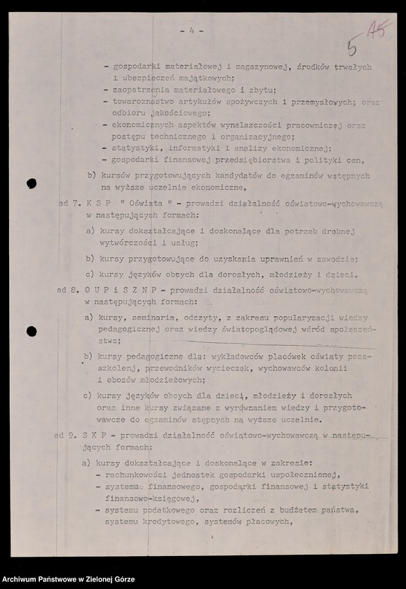 image.from.unit.number "Protokóły z posiedzeń Komisji Oświaty i Wychowania Wojewódzkiej Rady Narodowej w Zielonej Górze; Nr 2 - 5 "