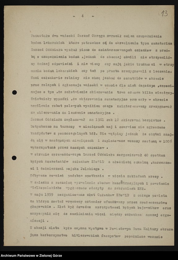 image.from.unit.number "Oddział Powiatowy ZBoWiD w Głogowie. Kampania sprawozdawczo-wyborcza Zarządu Oddziału Powiatowego ZBoWiD w Głogowie w 1961 r.-Protokół z Walnego Zjazdu Powiatowego ZBoWiD - 28 maja 1961"