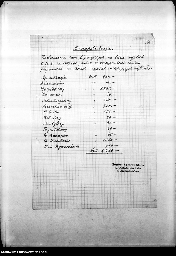Obraz 18 z jednostki "[Listy imienne urzędników Centralnego Urzędu Kontroli, dane personalne, płace, frekwencja. Spisy inwentarza]"