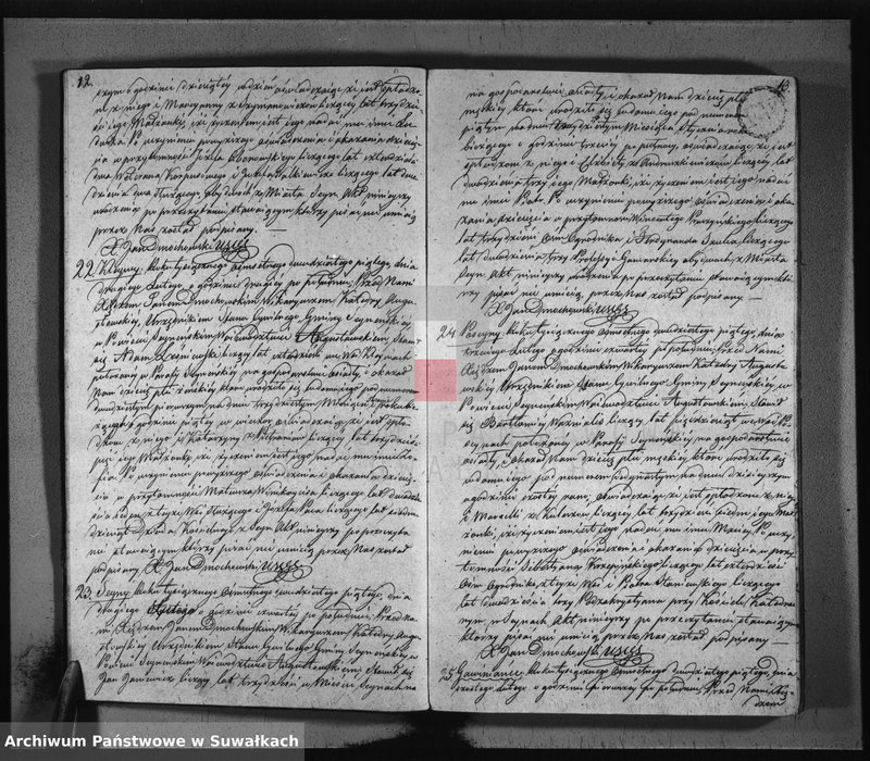 image.from.unit.number "Akta urodzonych gminy seyneńskiey w roku 1825."