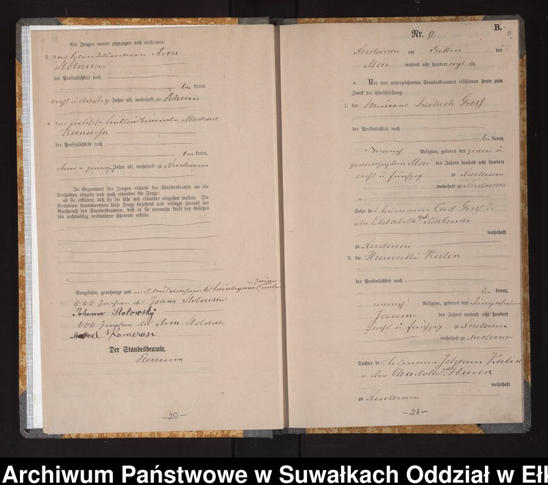 image.from.unit.number "Heiraths-Haupt-Register des Königlich Preussischen Standes-Amtes Stadt Nicolaiken Kreis Sensburg"