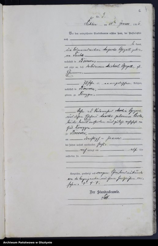 image.from.unit.number "Sterbe-Haupt-Register Nr 1 - 74"