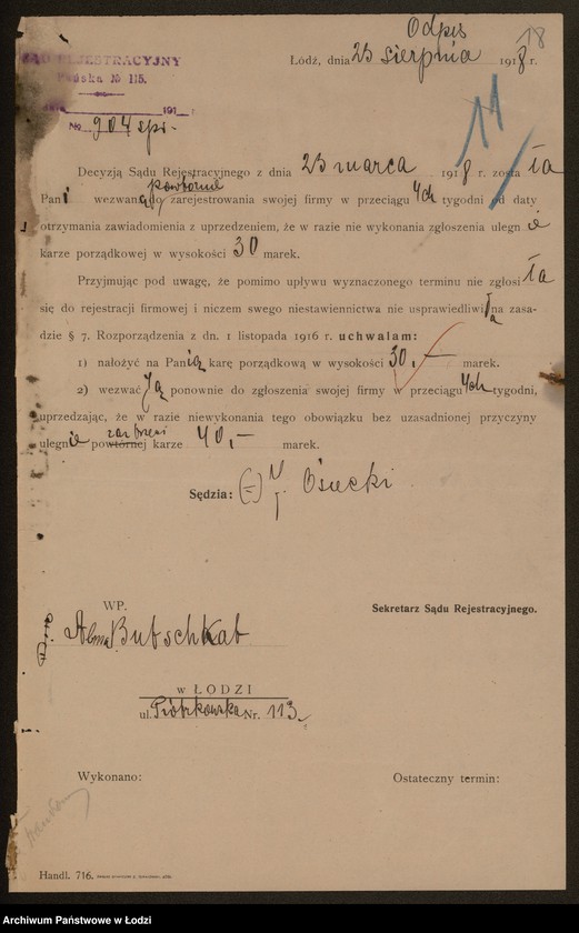 Obraz 20 z jednostki "Adolf Butschkat – skład tapet"