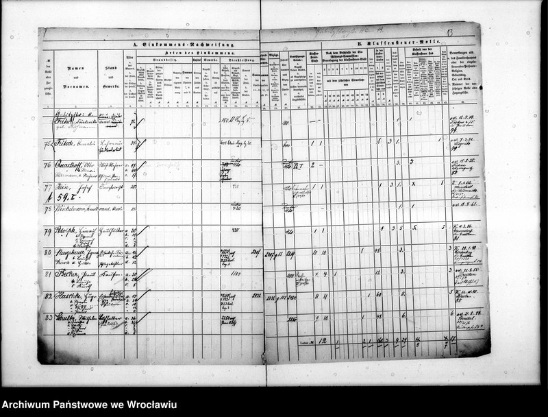 image.from.unit.number "Klassensteuerrolle nebst Eikommens - Nachweisung"