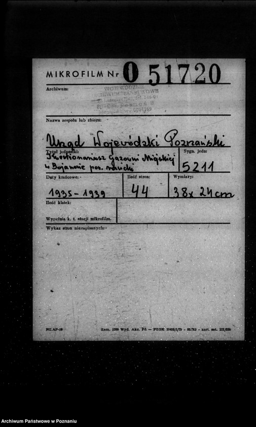 image.from.unit.number "Kwestionariusz Gazowni Miejskiej w Bojanowie powiat rawicki"