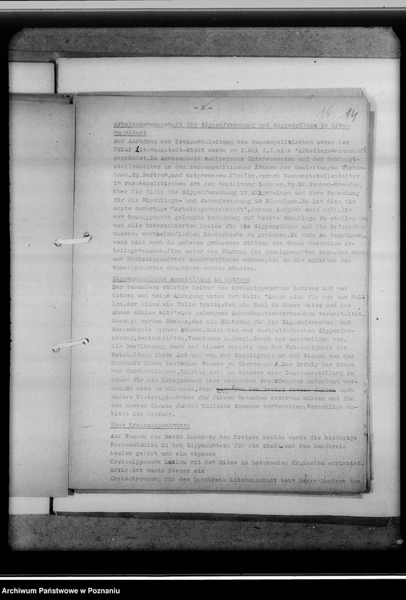 Obraz 20 z jednostki "Mittelungsblätter an die Kreissippenämter für das Geschäftsjahr 1944/45"