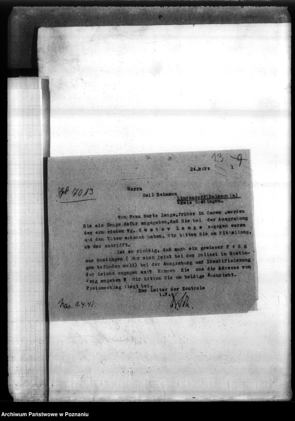 Obraz 17 z jednostki "Gustaw Lange aus Ossowo (powiat Gostyń)"