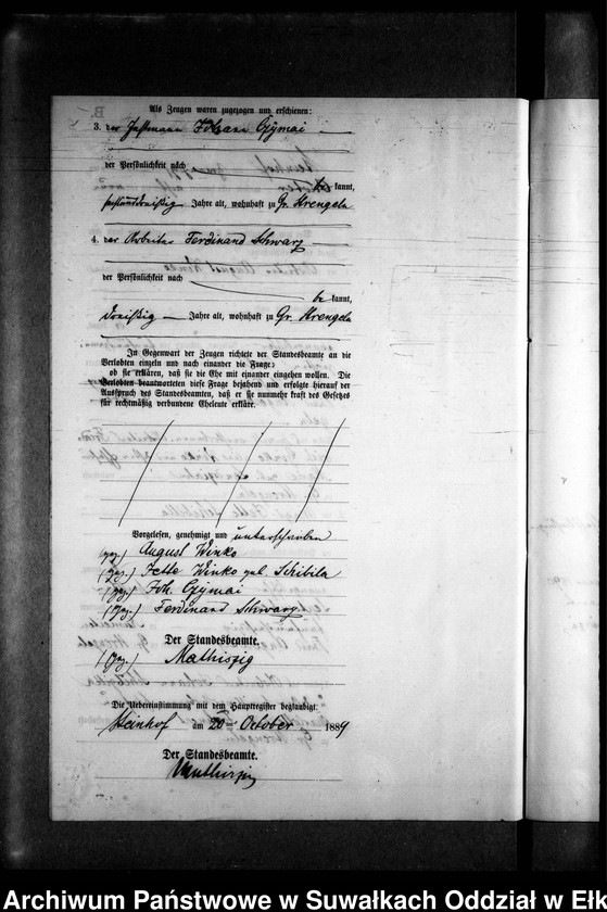 image.from.unit.number "Heiraths-Neben-Register des Preussischen Standes-Amtes Gr. Strengeln Kreis Angerburg"