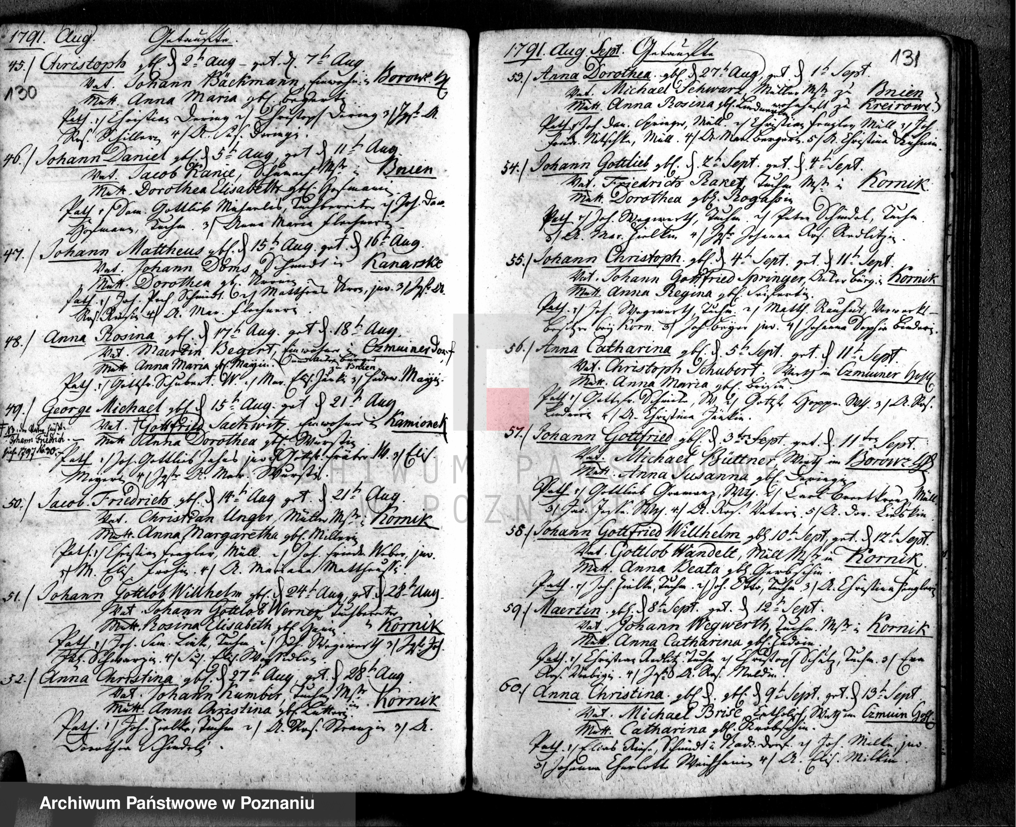 Skan z jednostki: Register der Taufen, Traugen u.Begräbiss