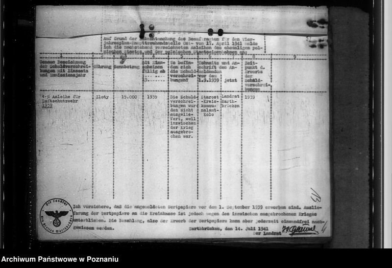 Obraz 17 z jednostki "Schuldenverzeichnis der Gemeingen und Gemeindeverbände des Regierungsbezirks Hohensalza (Inowrocław)"