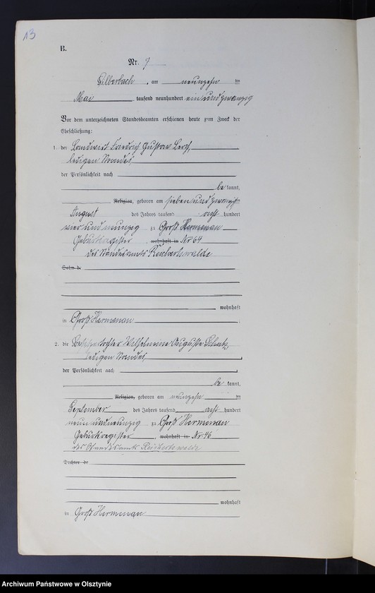image.from.unit.number "Heirats-Neben-Register Nr 1 - 20"