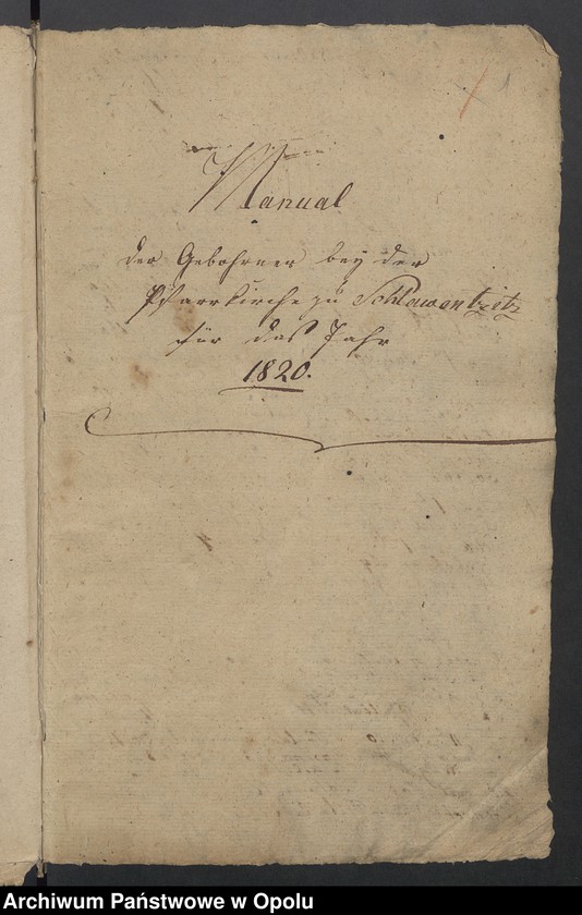 image.from.unit.number "Kirchen-Duplicaten-Bücher der Pfarrkirche zu Schlawentzitz pro 1820 bis 1829. Trauungs Register von 1820-1829"