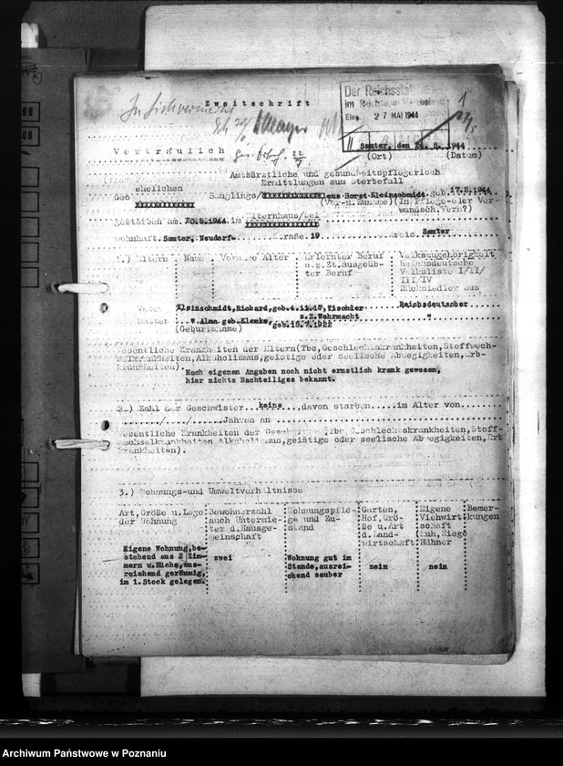 Obraz 5 z jednostki "Ermittelung zum Sterbefall von Säuglingen"