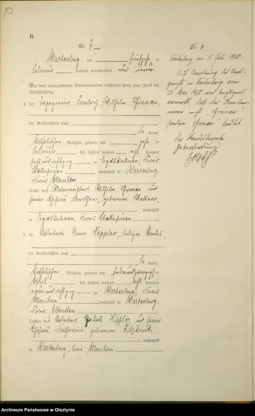 image.from.unit.number "Heirats-Haupt-Register Nr 1 - 47"