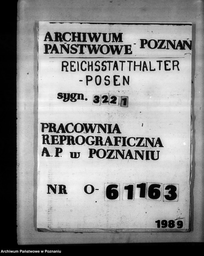 Obraz 1 z jednostki "Unterbringung der Behörden. Einrichtung der Dienststrafkammer. Förderrung des Baues von Baracken. Organisation des Gestapo."