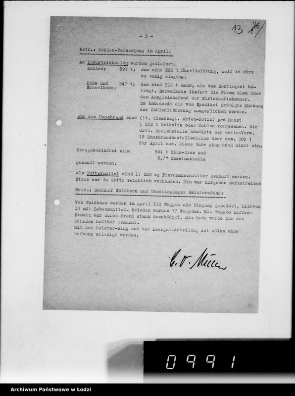 Obraz 17 z jednostki "Monatsberichte [Wydziałów G.V. Plan rozmieszczenia zakładów przemysłowych w Getcie według liczby robotników]"