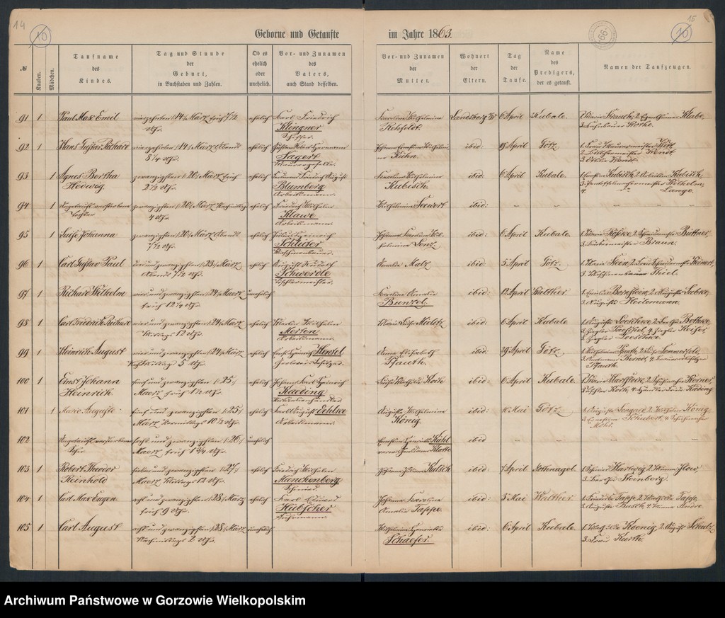 image.from.unit.number "Duplikate der Hauptkirche Landsberg an der Warthe (zawiera także księgi zgonów Konkordien Kirche mit der reformirten und Militair Gemeinde z 1863 r.)"