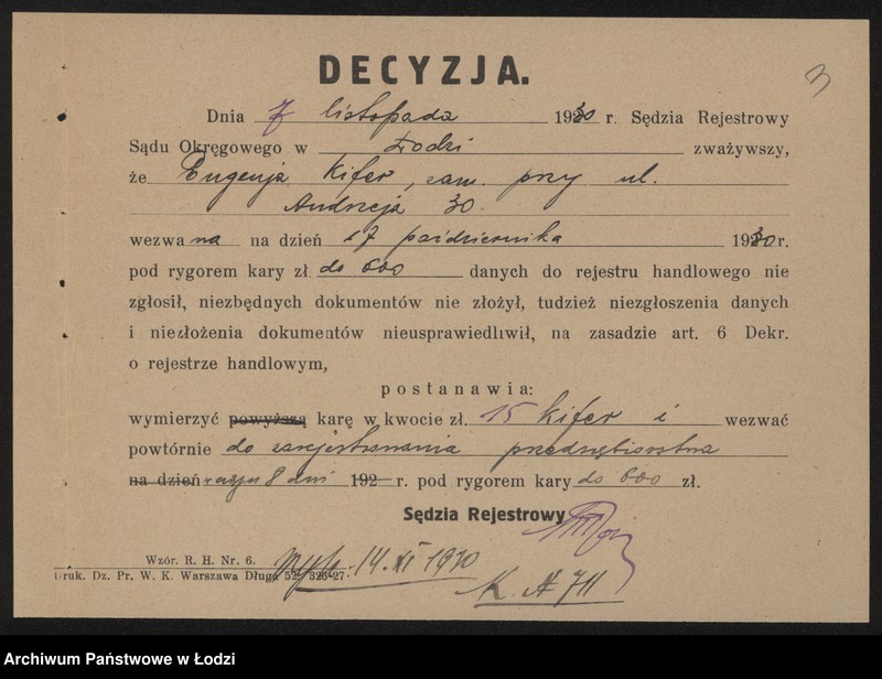 Obraz 5 z jednostki "Gitla Kifer – sklep galanteryjny"