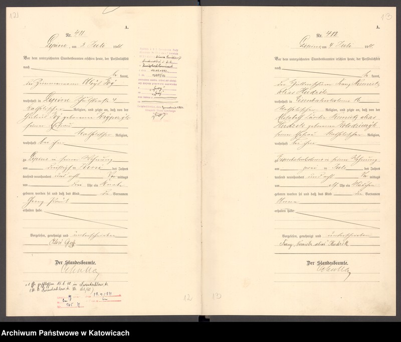 image.from.unit.number "ksiega urodzeń T. II nr 400-827"