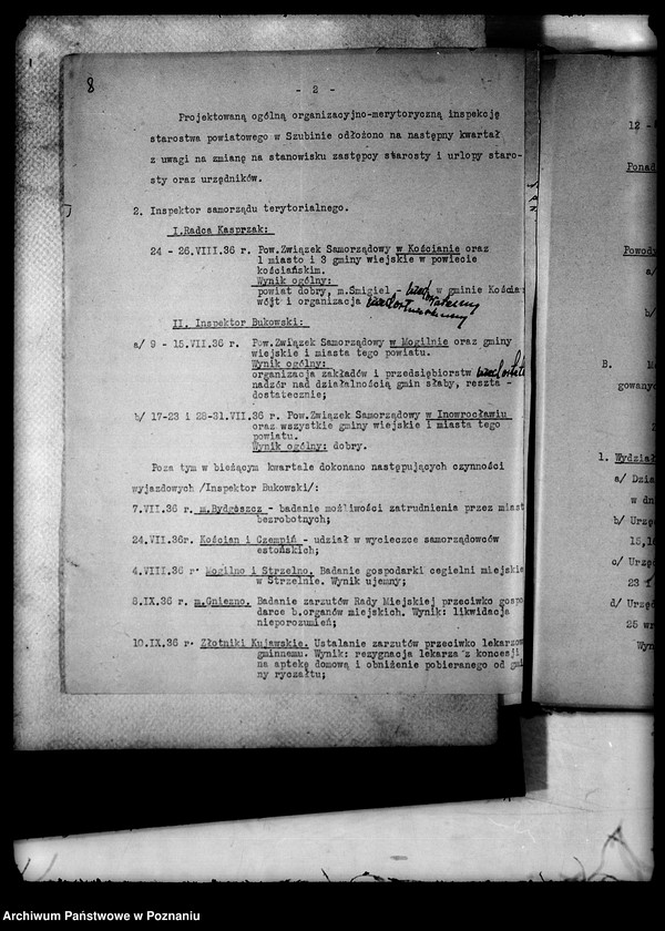 Obraz 12 z jednostki "Konferencje naczelników wydziałów protokoły zebrań periodycznych naczelników władz i urzędów niezespolonych/"