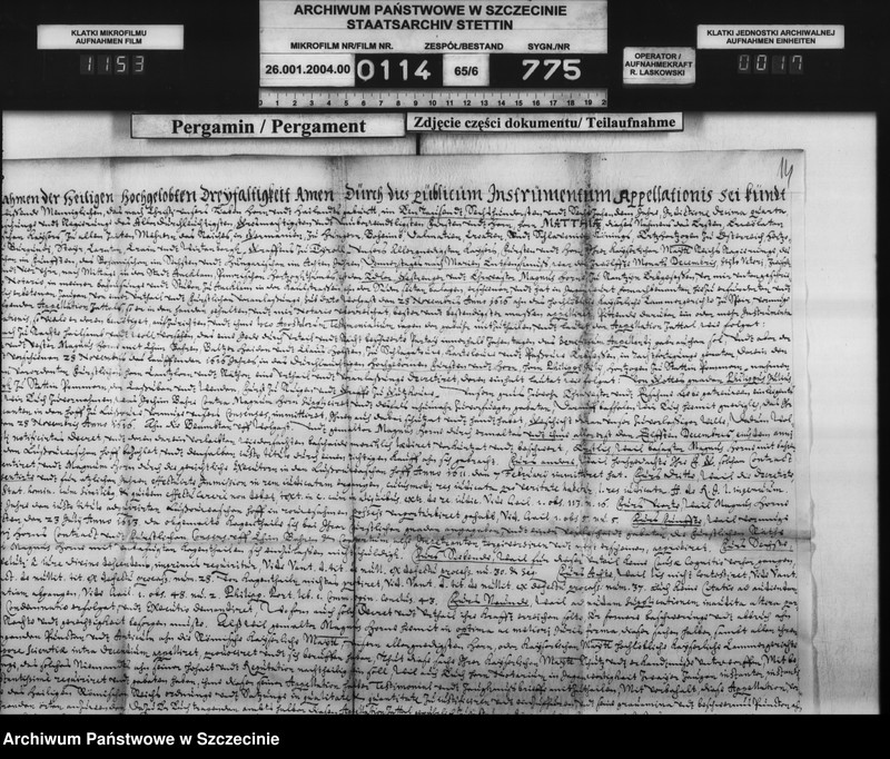 image.from.unit.number "Magnus v. Horn zu Ranzin / Joachim v. Behr zu Schlagtow, Balzer v. Heyden zu Kartlow und Klaus v. Holstein [Holste] zu Passow: Bürgerschaftsschuld, Einweisung in den Hornschen Hof. Zu Büssow."