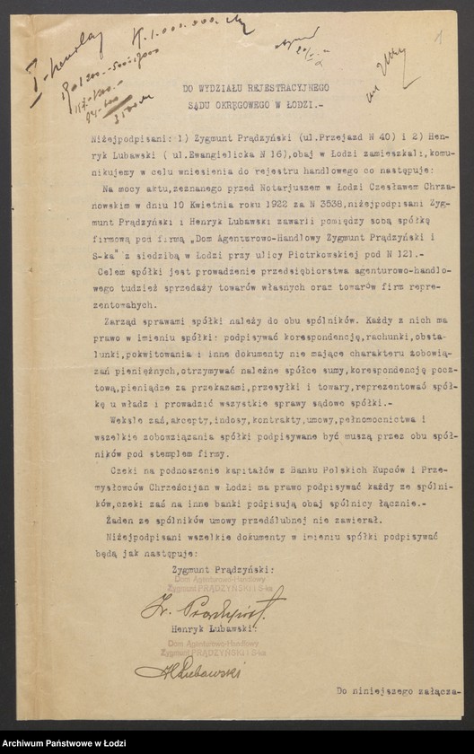 Obraz 3 z jednostki "Dom Agenturowo-Handlowy Zygmunt Prądzyński i Spółka - sprzedaż towarów własnych i towarów firm reprezentowanych"