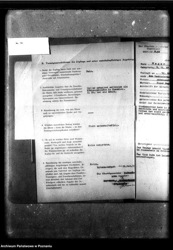 Obraz 12 z jednostki "[Akta personalne wychowanki Ruth Else Mager, ur. 3 XI 1937]."