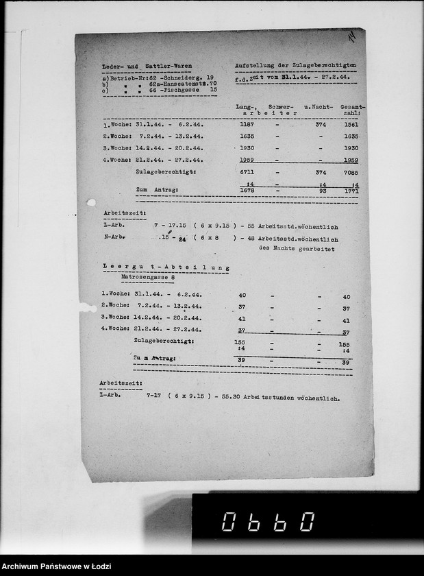 Obraz 18 z jednostki "Statistik [zatrudnienie i produkcja w Getcie według resortów i wydziałów, wykazy dostaw artykułów żywnościowych]"
