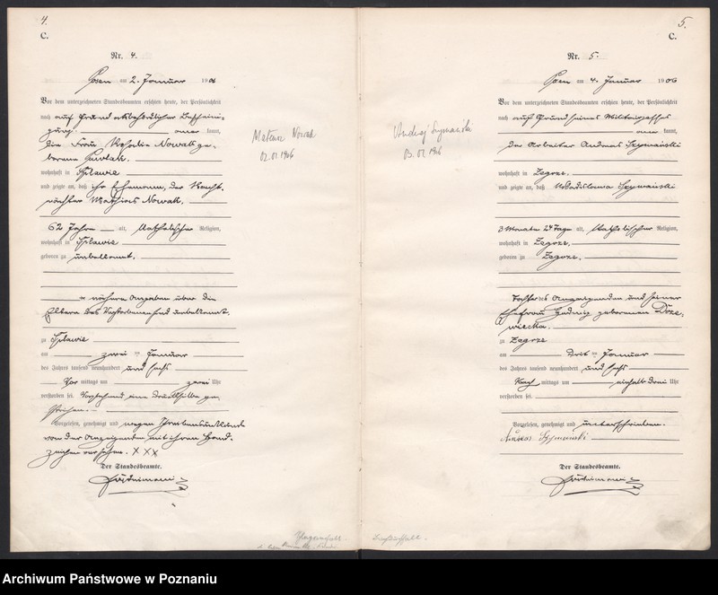 Obraz 5 z jednostki "Księga miejscowa zgonów"