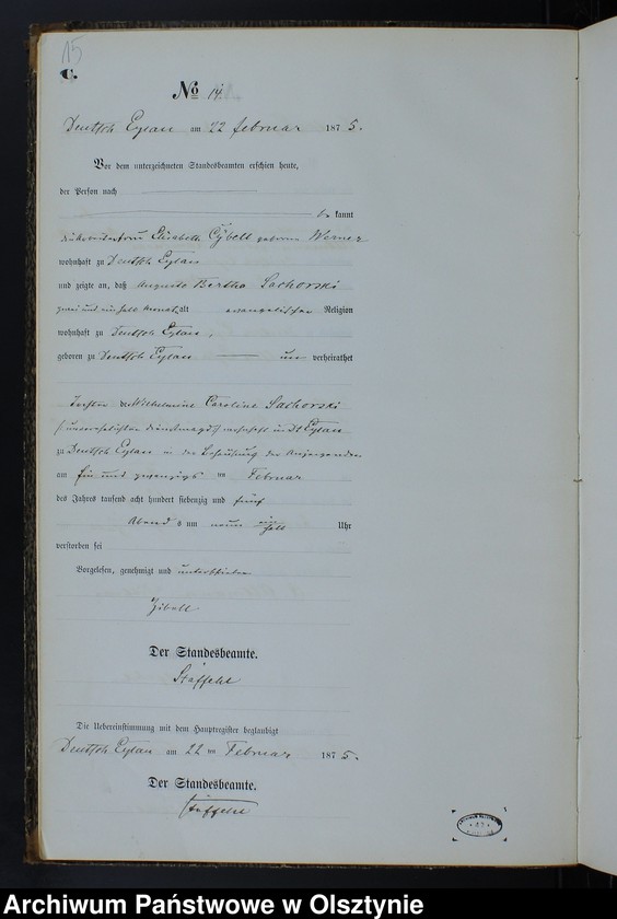 image.from.unit.number "Sterbe-Neben-Register Nr 1 - 126"