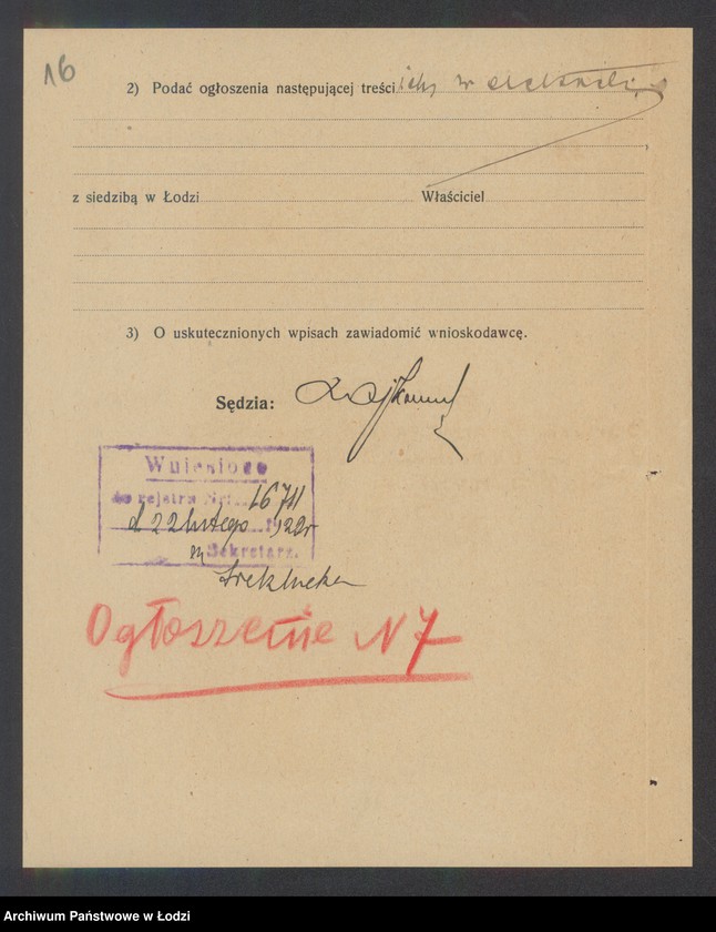 Obraz 18 z jednostki "Blima Frenkiel- sprzedaż towarów bawełnianych"