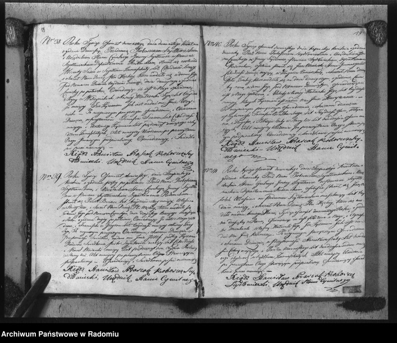 image.from.unit.number "Akta urzędnika stanu cywilnego gminy Szydłowiec z roku 1812"