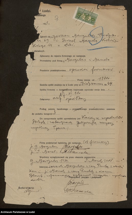 Obraz 11 z jednostki "Markulies i Manela- Przemysł Fornierów i Dykt Klejonych"