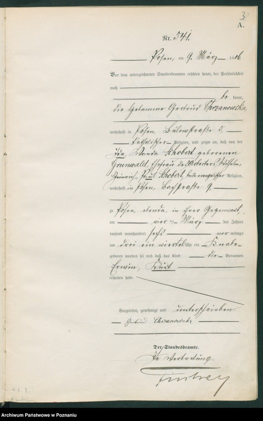 Obraz 5 z jednostki "Księga miejscowa urodzeń tom II"