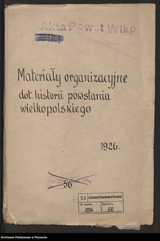 Obraz 2 z jednostki "Materiały organizacyjne dotyczące historii Powstania Wielkopolskiego."