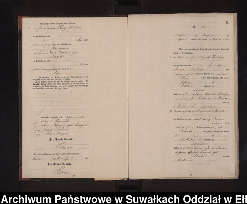 image.from.unit.number "Heiraths-Neben-Register des Preussischen Standes-Amtes Stasswinnen Kreis Loetzen"