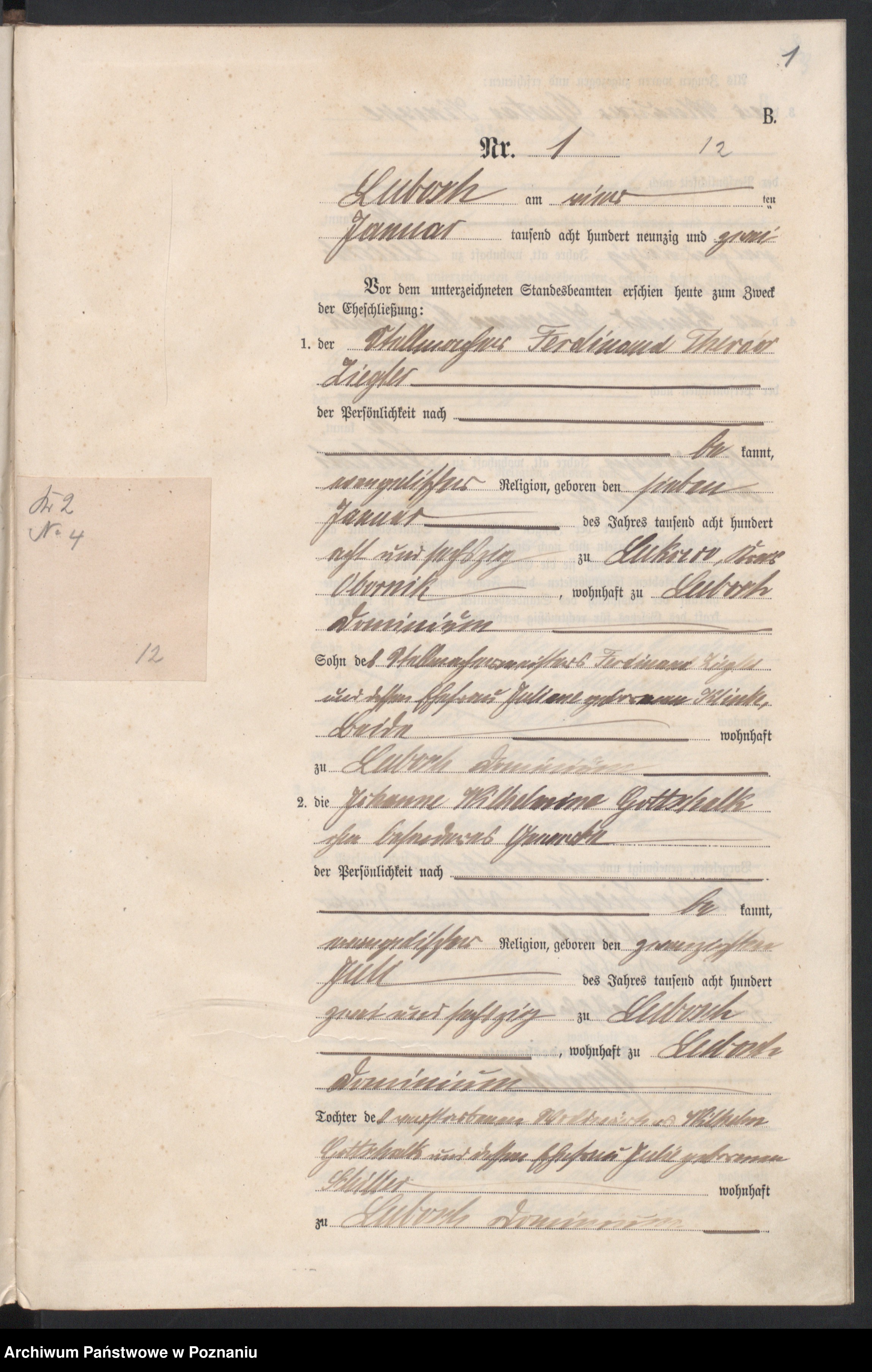 Skan z jednostki: Księga małżeństw