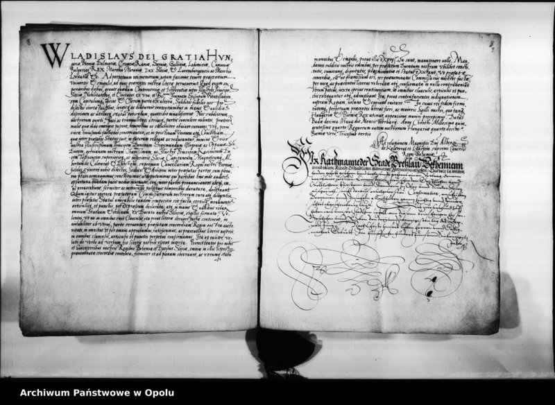 Obraz 16 z jednostki "Rajcowie miasta Wrocławia uwierzytelniają odpis umowy zawartej z polecenia Władysława, króla węgierskiego i czeskiego, we Wrocławiu [1504, 3 II], między"