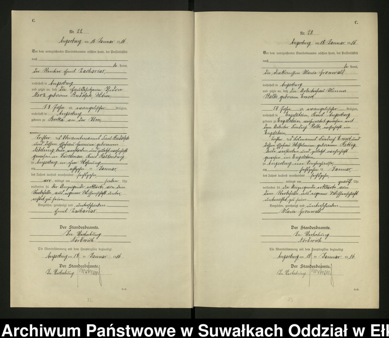 image.from.unit.number "[Sterbe - Register (Neben - Register) Standesamt Angerburg einschl. der Bezirke Gr. Strengeln, Kehlen und Prinowen]"
