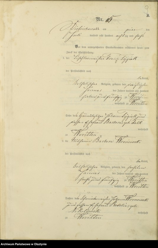 image.from.unit.number "Heiraths-Haupt-Register Nr 1 - 16"