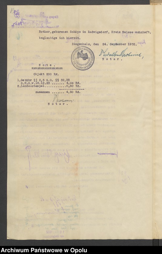 image.from.unit.number "Grundakten für Band VII Blatt 265 des Grundbuchs von Oberlangendorf Eigentümer Albert und Hedwig geboren Schope Rothersche Eheleute, Franke Gregor Hedwig Franke Rother geboren Schöpe, Kirchner August."