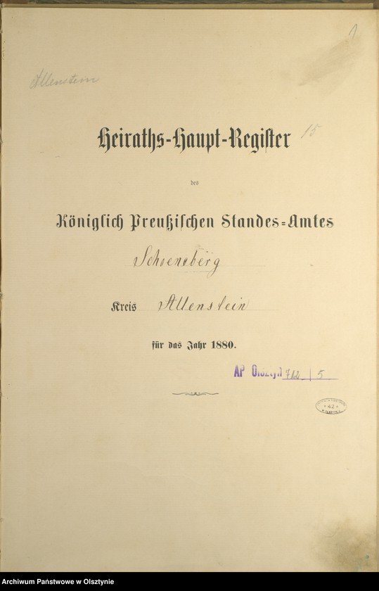 image.from.unit.number "Heiraths-Haupt-Register Nr 1 - 14"