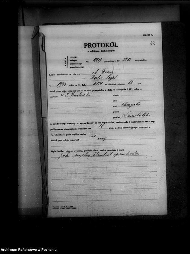 Obraz 16 z jednostki "Przedsiębiorstwo Obrzycko Firma S.J. Jewelowski Gdańsk, Eksploatacja lasów nr woj. kotła 5813"