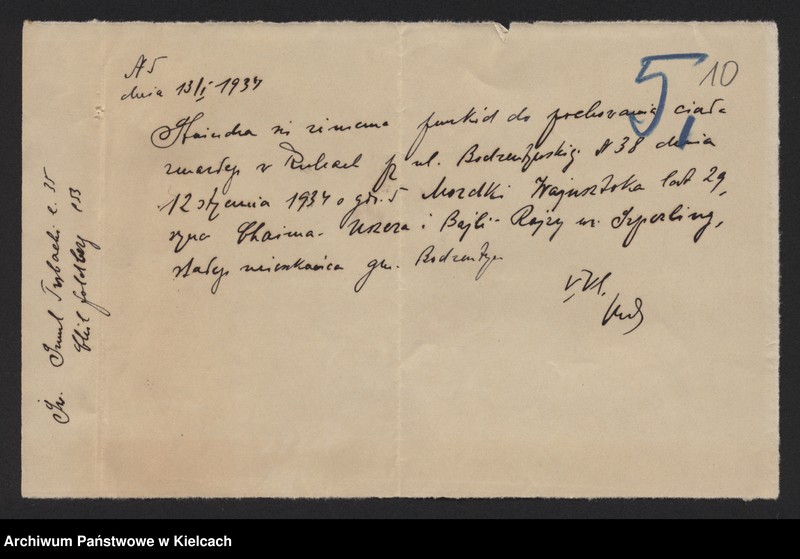 image.from.unit.number "Załączniki do akt zgonu Okręgu Bożniczego Kielce za rok 1934"