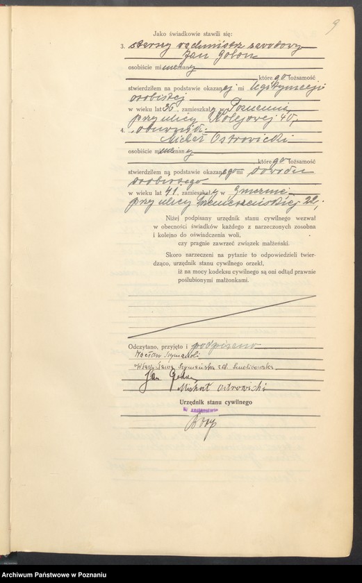 Obraz 11 z jednostki "Księga miejscowa małżeństw tom III [Rejestr główny małżeństw]"